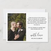 Paint Strokes Pride Flag White Heart Photo Weddens Bedankkaart (Achterkant)