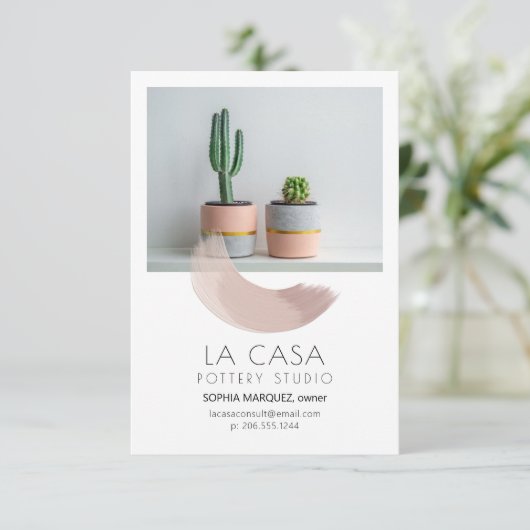 Paint Swash Creatieve Behuizing Informatiekaartje (Staand voorkant)