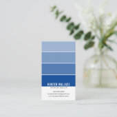 PAINT SWATCH CHIP modern design ombre koninklijk b Visitekaartje (Staand voorkant)