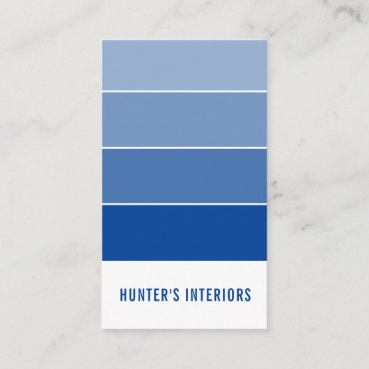 PAINT SWATCH CHIP modern design ombre koninklijk b Visitekaartje (Achterkant)