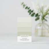 PAINT SWATCH CHIP modern design ombre sage groen Visitekaartje (Staand voorkant)