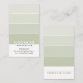 PAINT SWATCH CHIP modern design ombre sage groen Visitekaartje (Voorkant / Achterkant)