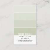 PAINT SWATCH CHIP modern design ombre sage groen Visitekaartje (Voorkant)