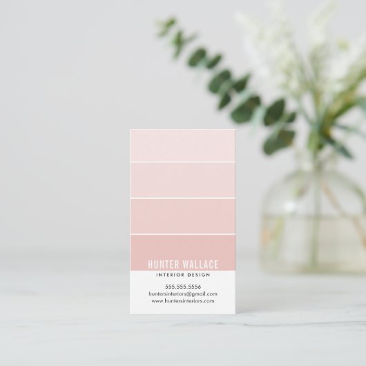 PAINT SWATCH CHIP modern interieur ombre schemerro Visitekaartje (Staand voorkant)