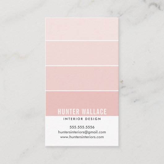 PAINT SWATCH CHIP modern interieur ombre schemerro Visitekaartje (Voorkant)