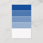 PAINT SWATCH CHIP modern ombre koninklijk blauw Visitekaartje (Achterkant)