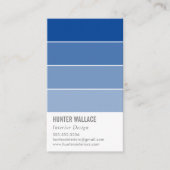 PAINT SWATCH CHIP modern ombre koninklijk blauw Visitekaartje (Voorkant)