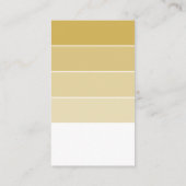 PAINT SWATCH CHIP modern ombre mosterdgeel Visitekaartje (Achterkant)