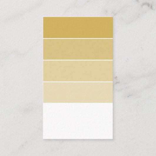 PAINT SWATCH CHIP modern ombre mosterdgeel Visitekaartje (Achterkant)