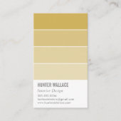 PAINT SWATCH CHIP modern ombre mosterdgeel Visitekaartje (Voorkant)