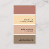 Paint Swatch Painter Contractor Designer Bold Visitekaartje (Voorkant)