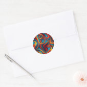 Paint Swirl Abstract Ronde Sticker (Envelop)
