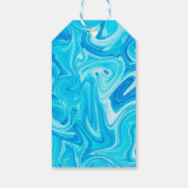 Paint Swirl Art Blue Colorful Fun Cadeaulabel (Achterkant)