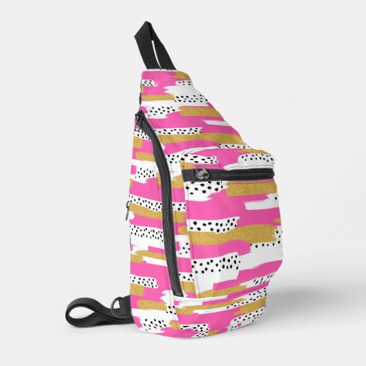 Paint the day: Abstract chic Sling Bag (Linkerhoek)