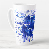 Paint the Mother Blue beroemd gemaakt door Texas E Latte Mok (Linkerhoek)