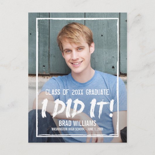 Paint the Town Afstuderen aangekondigd Uitnodiging Briefkaart (Voorkant)