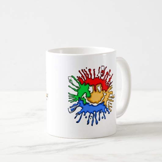 Paint Tube Smile Koffiemok (Voorkant rechts)