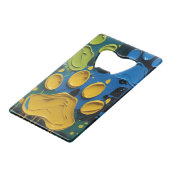 Paint with paws creditkaart flessenopener (Voorkant Gekanteld)
