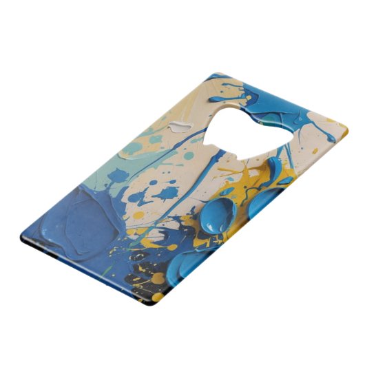 Paint with paws creditkaart flessenopener (Achterkant Gekanteld)