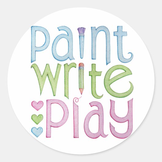 Paint Write Play Sticker (Voorkant)