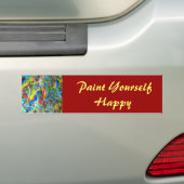 Paint Yourself Happy Bumpersticker (Op auto)