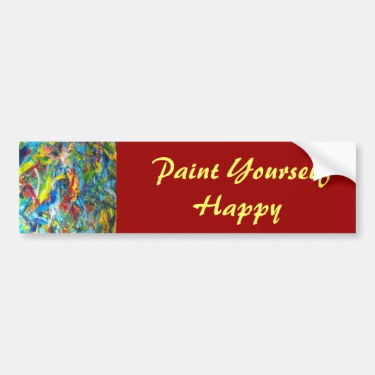 Paint Yourself Happy Bumpersticker (Voorkant)