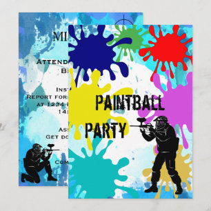 Paintball 20ste verjaardag kaart
