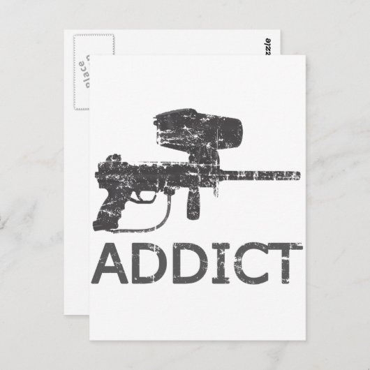 Paintball Addict Briefkaart (Voorkant / Achterkant)
