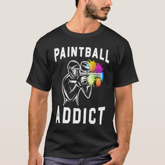 Paintball Airsoft Paintballer Paintball Addict T-shirt (Voorkant)