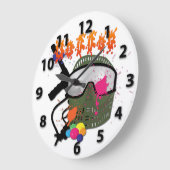 Paintball - Baller Round Wall-klok Grote Klok (Hoek)