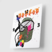 Paintball - Baller Wall Clock Vierkante Klok (Hoek)