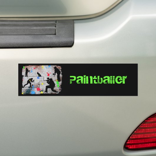 Paintball Battle Bumpersticker (Op auto)
