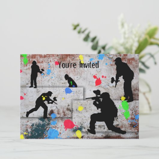 Paintball Battle Kaart (Staand voorkant)