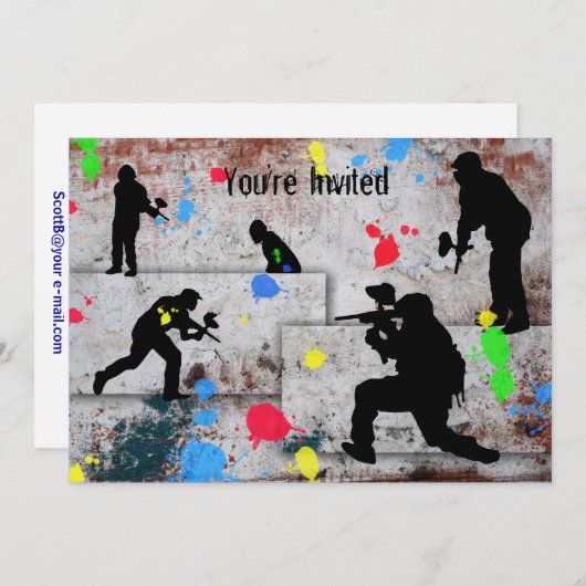 Paintball Battle Kaart (Voorkant / Achterkant)