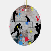 Paintball Battle Keramisch Ornament (Rechts)