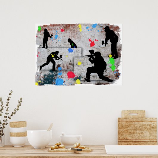 Paintball Battle Poster (Keuken)