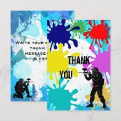 Paintball "Bedankt" Bedankkaart (Voorkant / Achterkant)