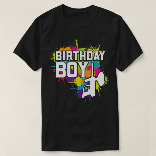 Paintball Birthday Boy Apparel T-shirt (Design voorkant)