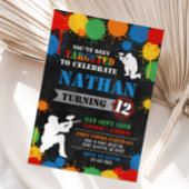 Paintball Birthday Invitation, Paintball Invite Kaart