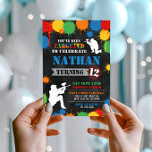 Paintball Birthday Invitation, Paintball Invite Kaart