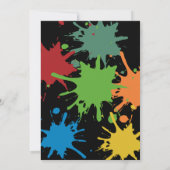 Paintball Birthday Invitation | Paintball Party Kaart (Achterkant)