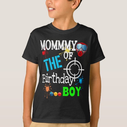 Paintball Birthday Matching Family Set Outfit T-shirt (Voorkant)