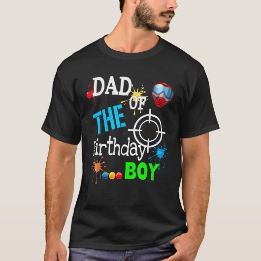 Paintball Birthday Matching Family Set Outfit T-shirt (Voorkant)