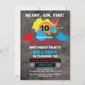 Paintball Birthday Party Invitation Kind Teen Adul Kaart (Voorkant)