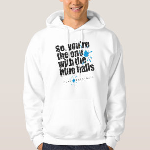 Paintball Blauwe Ballen Hoodie