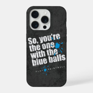 Paintball Blue Balls iPhone 15 Pro Case