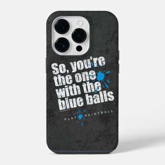 Paintball Blue Balls iPhone Hoesje (Achterkant)