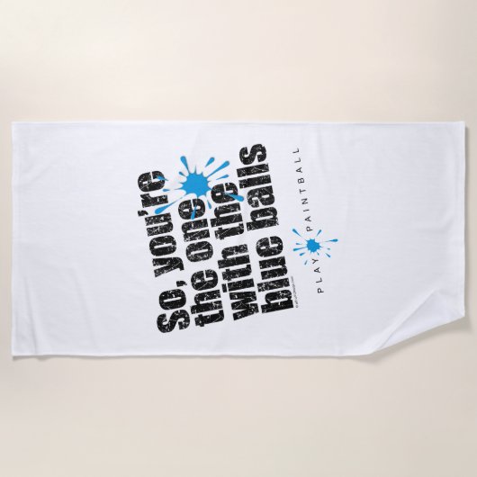 Paintball Blue Balls Strandlaken (Voorkant)