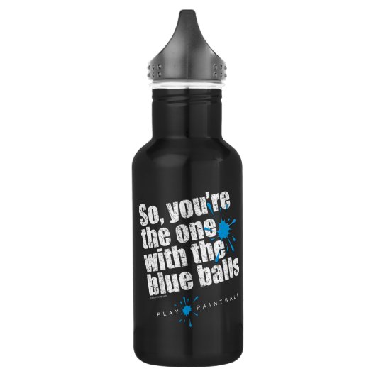 Paintball Blue Balls Waterfles (Links)