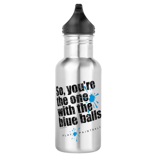 Paintball Blue Balls Waterfles (Rechts)
